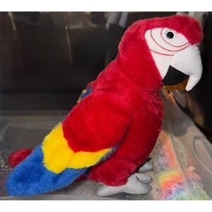 Plush‎ Parrot Scarlet Macaw Stuffed Animal Toy for Kids